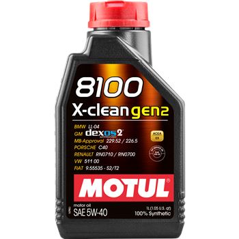 aceite de motor coche - Motul 8100 X-Clean Gen2 5w40 1L