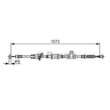 palancas cables frenado - Cable de accionamiento, freno de estacionamiento BOSCH 1987482399