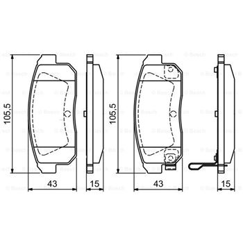 pastillas de freno coche - (BP1158) Pastilla de freno BOSCH 0986494223