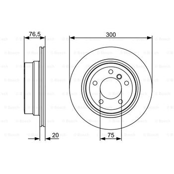 discos de freno coche - (BD1355) Disco de freno BOSCH 0986479496