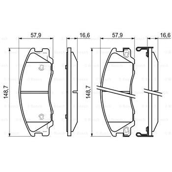 pastillas de freno coche - (BP1049) Pastilla de freno BOSCH 0986494138