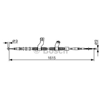 palancas cables frenado - Cable de accionamiento, freno de estacionamiento BOSCH 1987482353