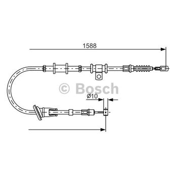 palancas cables frenado - Cable de accionamiento, freno de estacionamiento BOSCH 1987482245