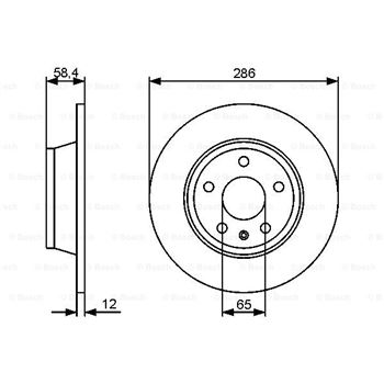 discos de freno coche - (BD1288) Disco de freno BOSCH 0986479465