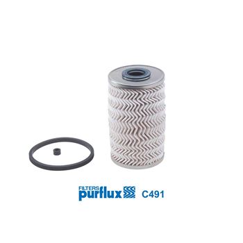filtro de combustible coche - Filtro de combustible PURFLUX C491