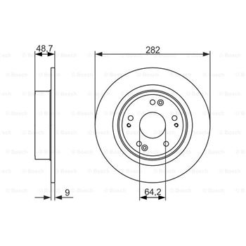 discos de freno coche - *(BD1569) Disco de freno BOSCH 0986479738