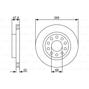 discos de freno coche - (BD1241) Disco de freno BOSCH 0986479366