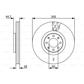 discos de freno coche - (BD1381) Disco de freno BOSCH 0986479531