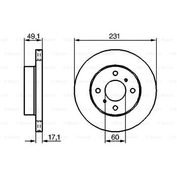 discos de freno coche - (BD1107) Disco de freno BOSCH 0986479241
